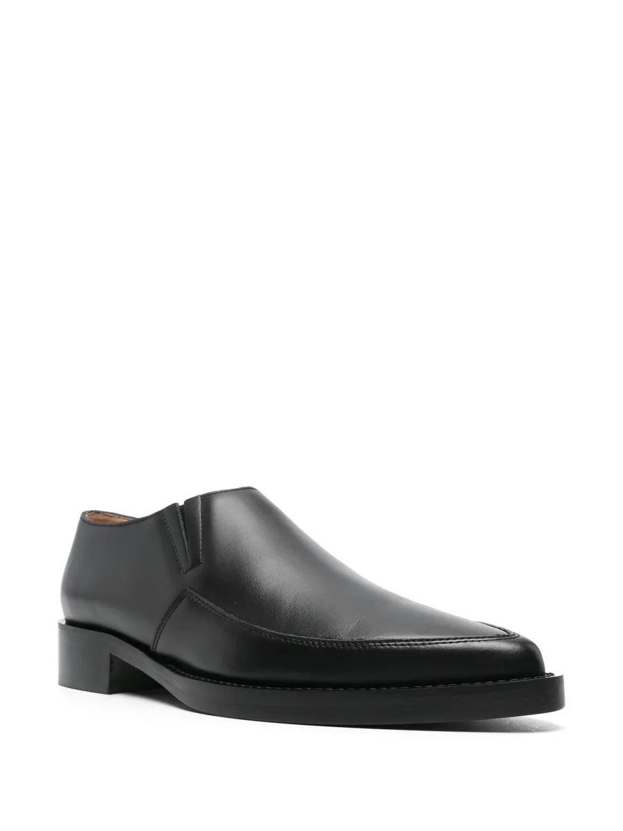 pointed-toe leather loafers 4