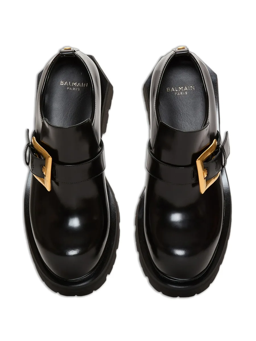 Anthem buckle leather loafers 6