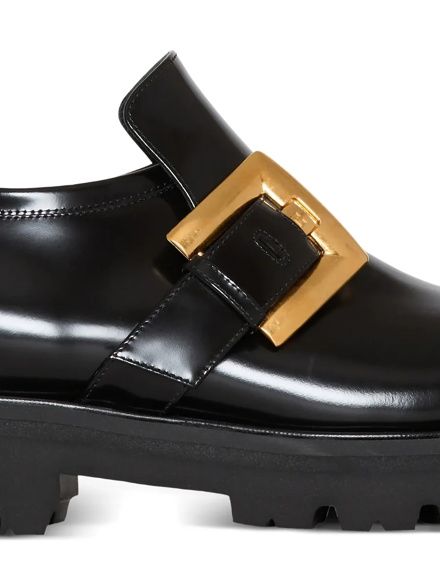 Anthem buckle leather loafers 12