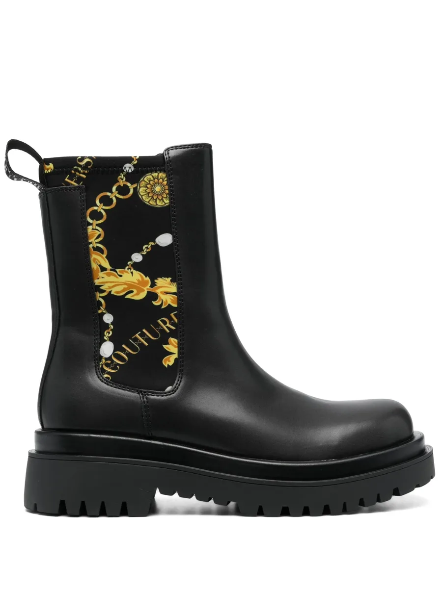 Baroque-print ankle boots 2