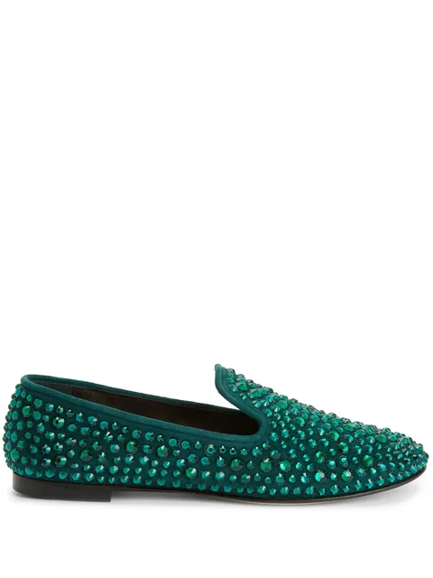 Evangeline crystal-embellished loafers