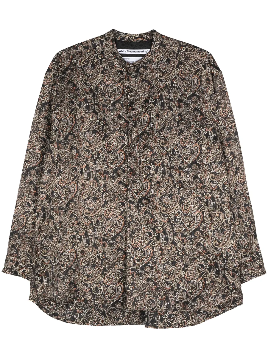paisley-print satin shirt 1