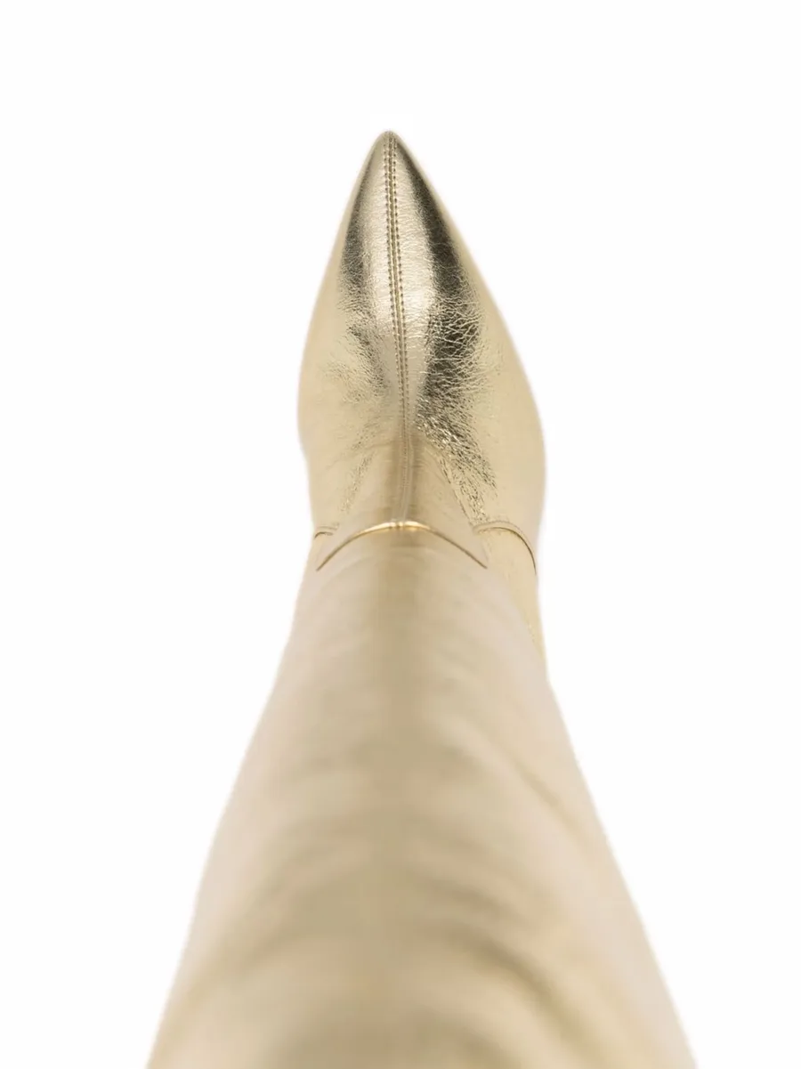 x Brian Atwood Carra metallic-effect boots 8