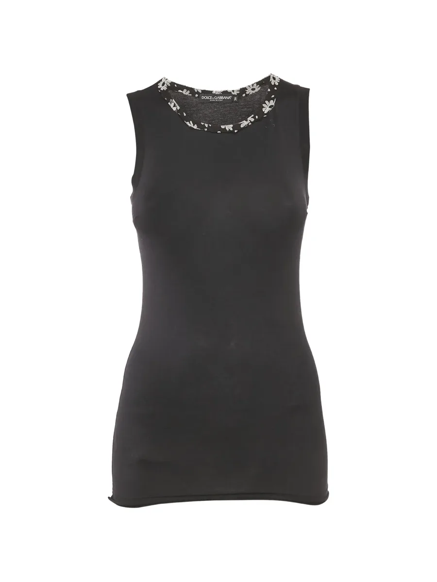 floral-trim jersey top 2