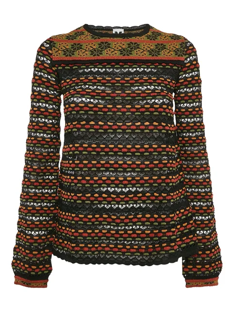 pointelle-knit top