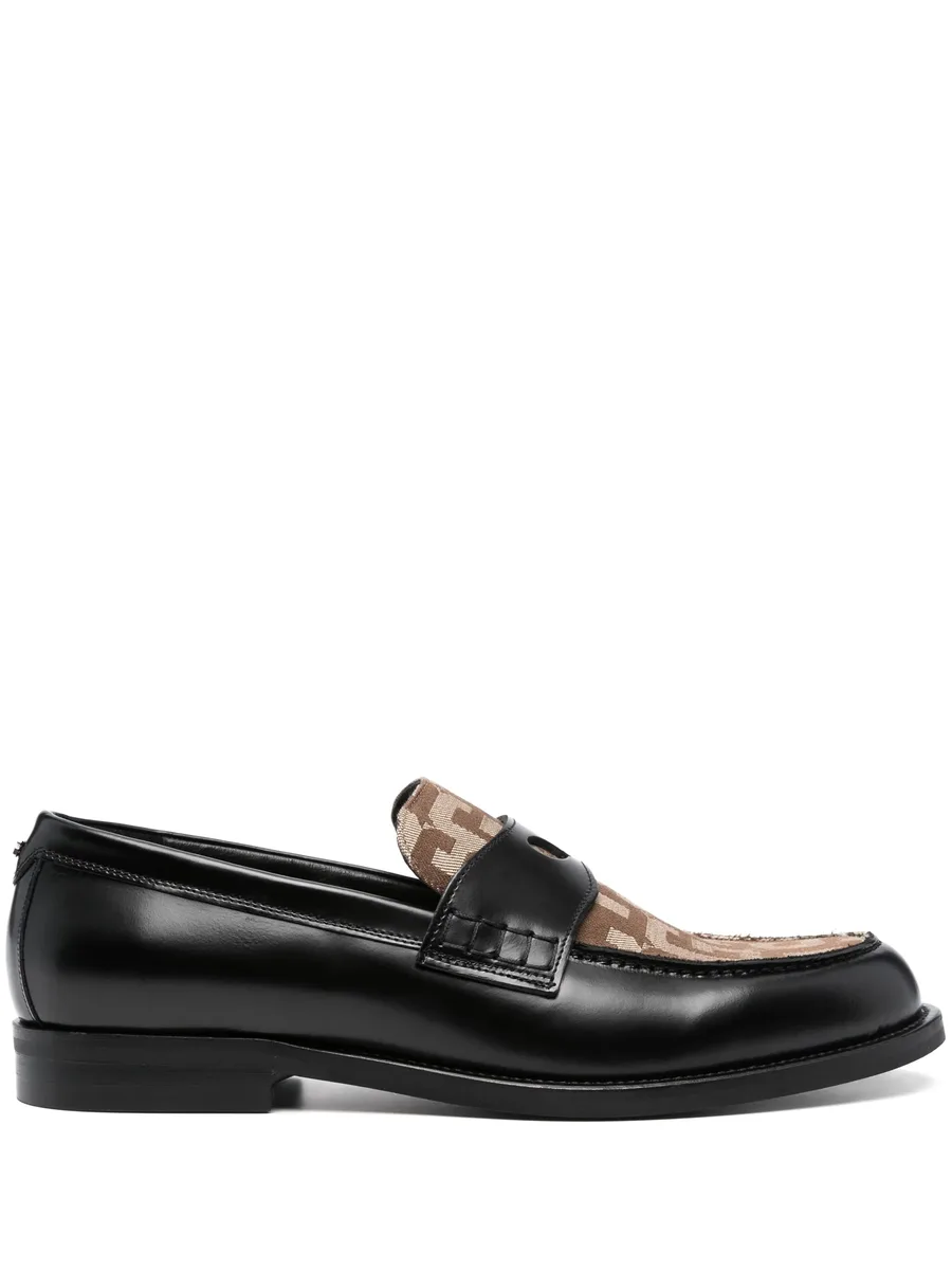 Wirdo monogram-pattern loafers 1