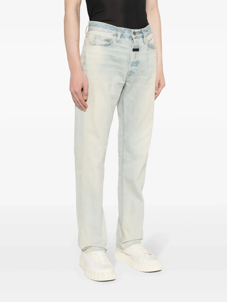 logo-tag mid-rise straight-leg jeans 6