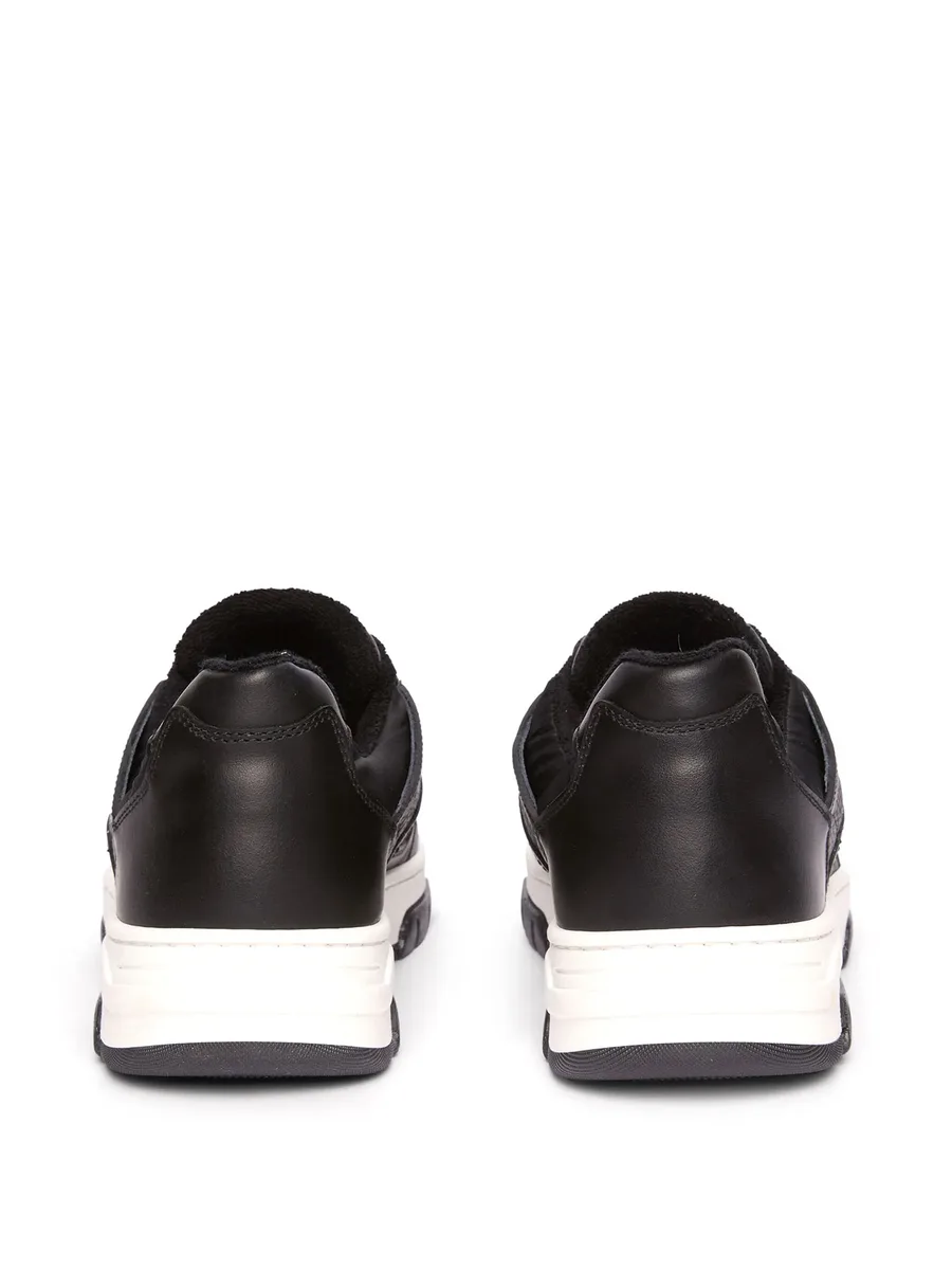 panelled leather sneakers 6