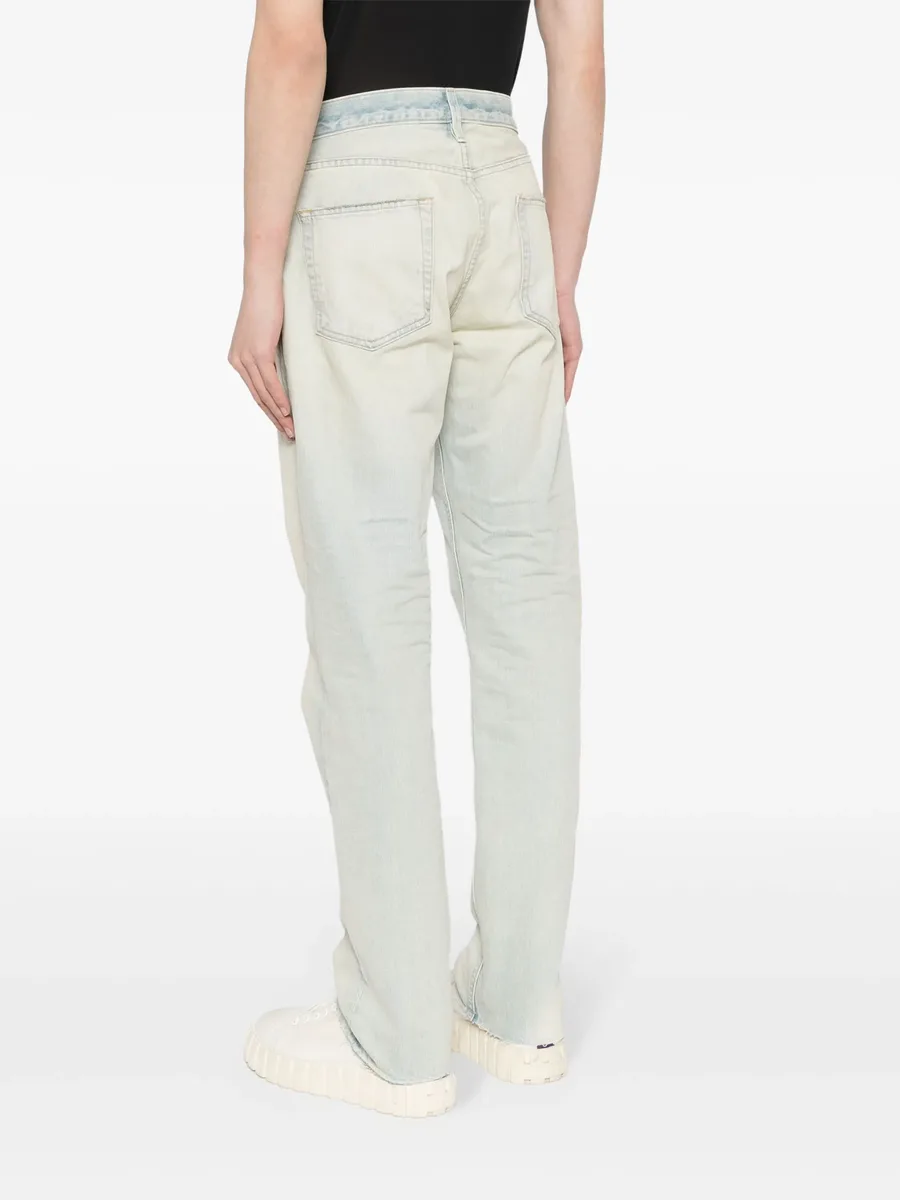 logo-tag mid-rise straight-leg jeans 7