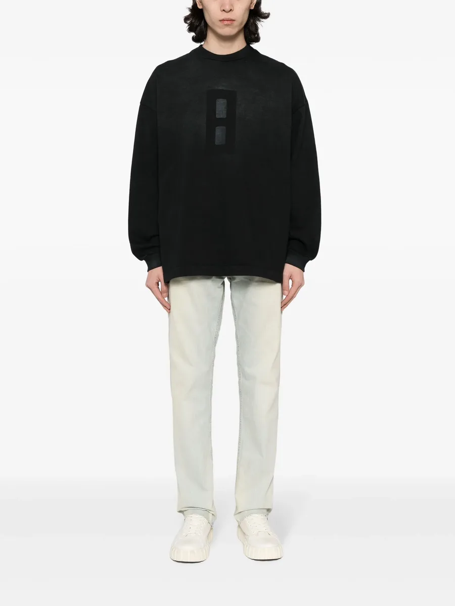 logo-tag mid-rise straight-leg jeans 4