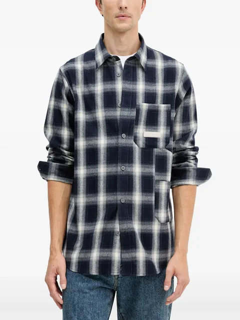 check-pattern pocket shirt