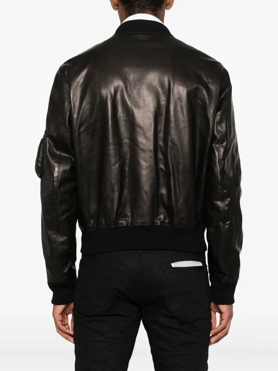 leather zip-up bomber jacket 7