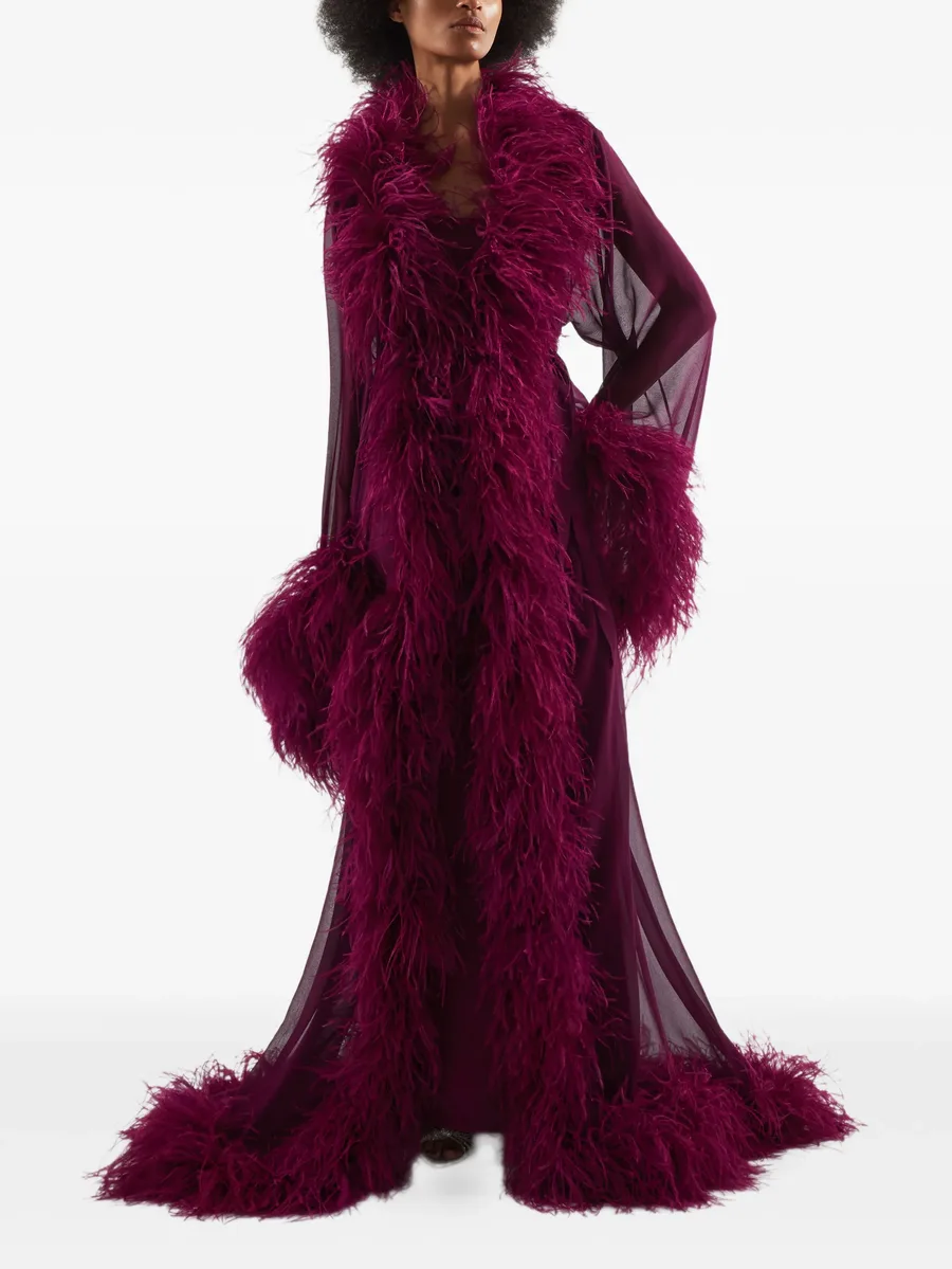 Vedette feather maxi dress 4