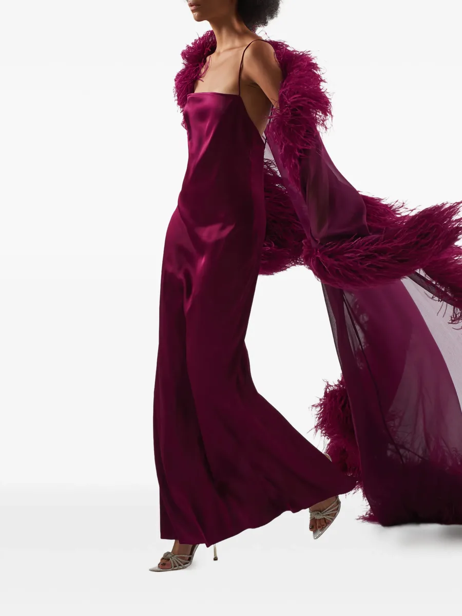 Vedette feather maxi dress 6