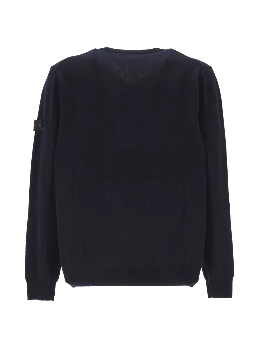 V-neck logo-patch sweater 2