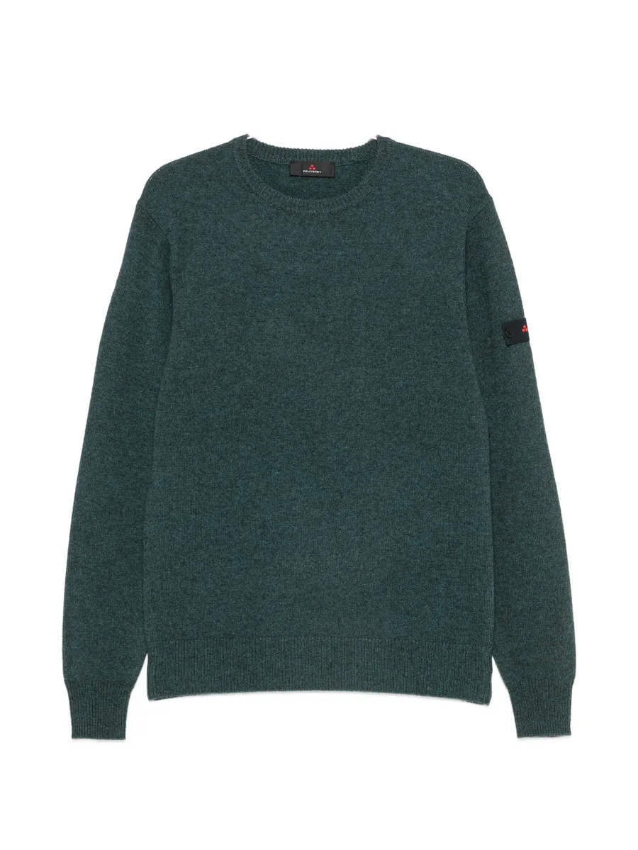 logo-patch crew-neck sweater 1