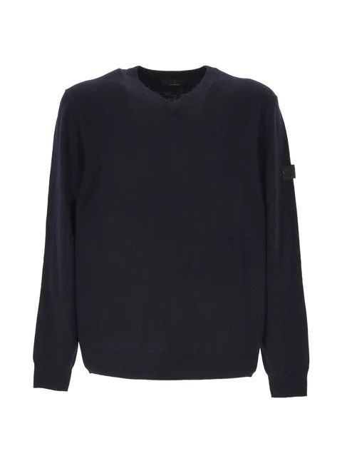V-neck logo-patch sweater