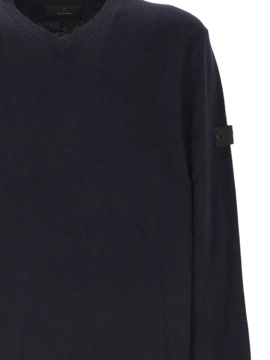 V-neck logo-patch sweater 3