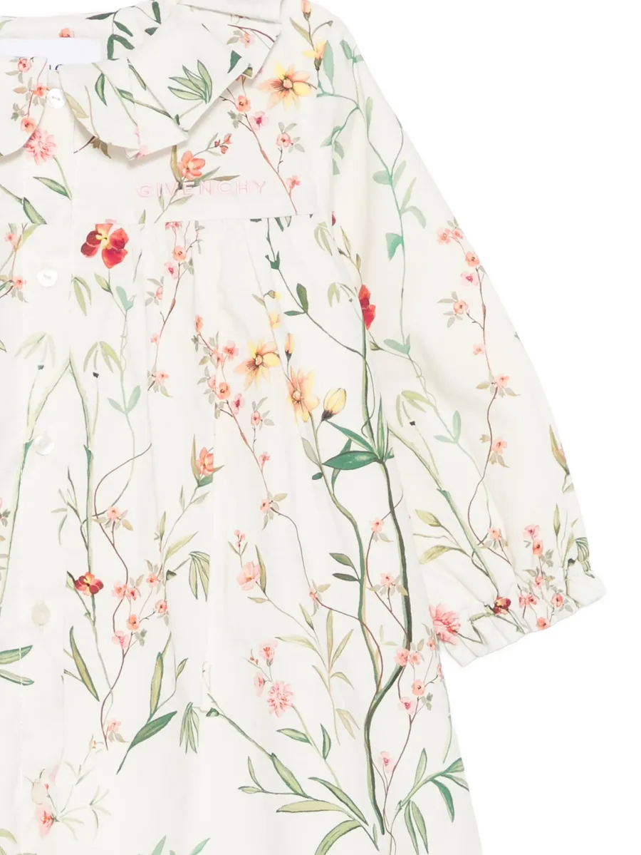 floral-print ruffled-collar dress 3