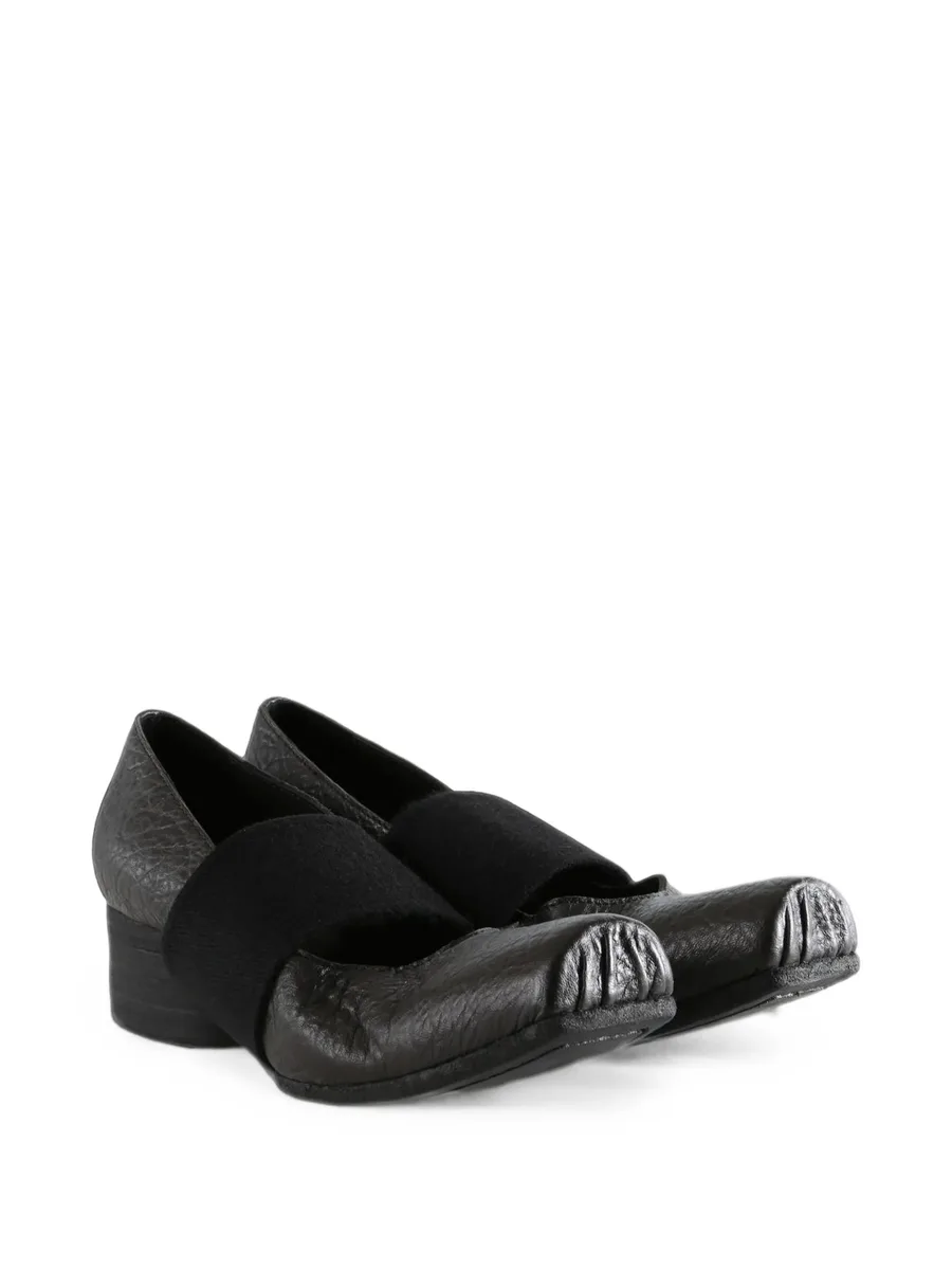 crinkled-effect elasticated-strap ballet flats 2