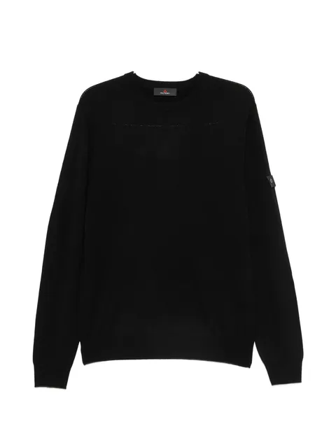 New Marlon nc logo-patch crew-neck sweater
