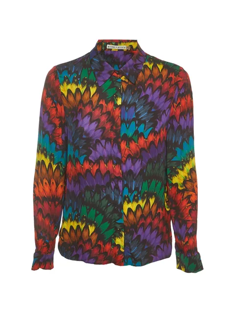 printed crepe shirt