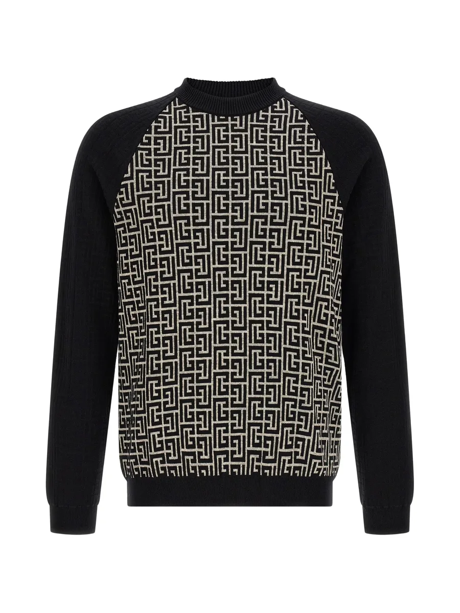 PB monogram jacquard sweater 1