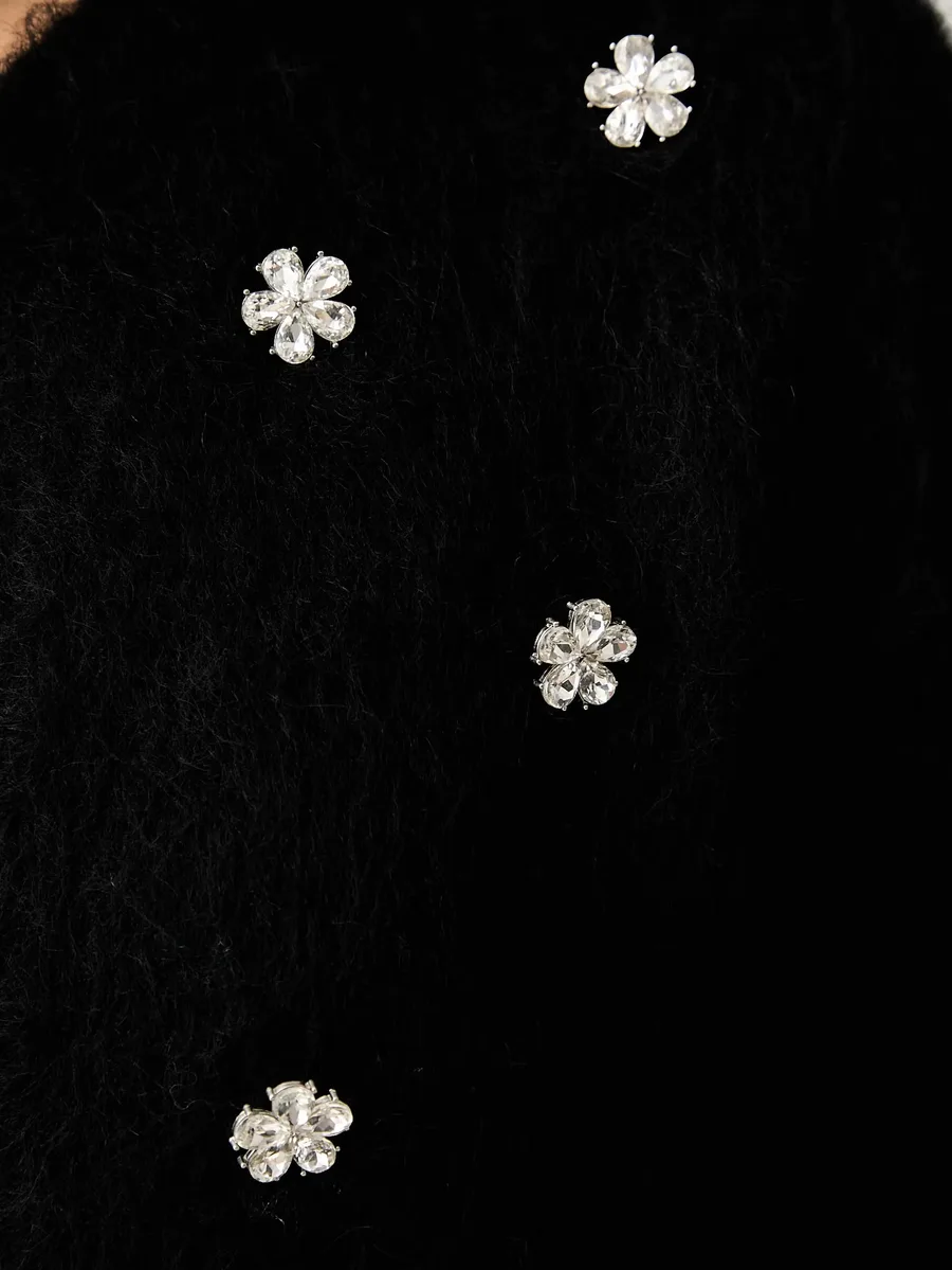 crystal-embellished fluffy cardigan 5