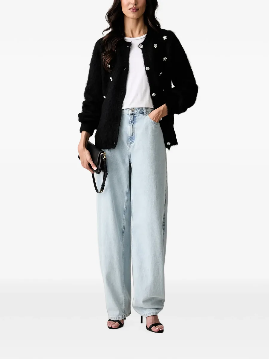 crystal-embellished fluffy cardigan 2