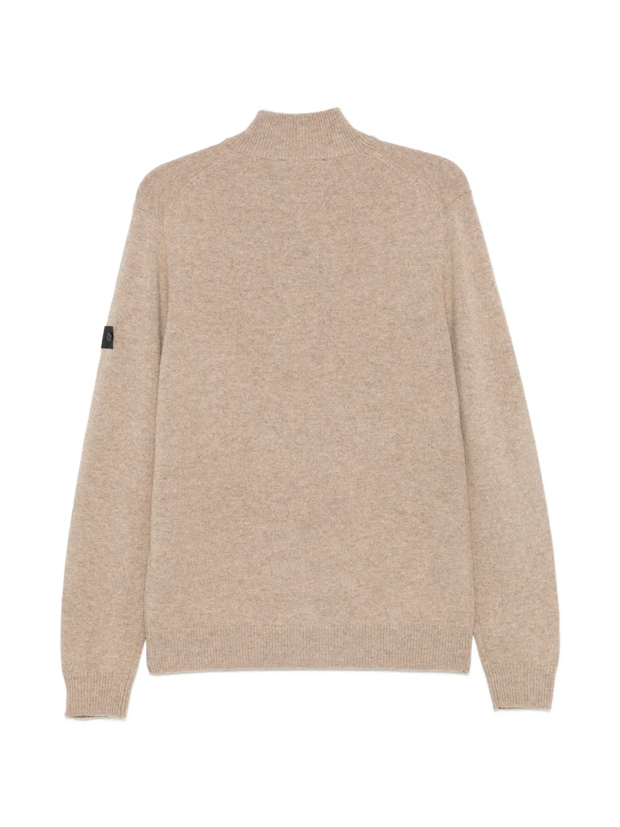 Trebe half-zip logo-patch sweater 2