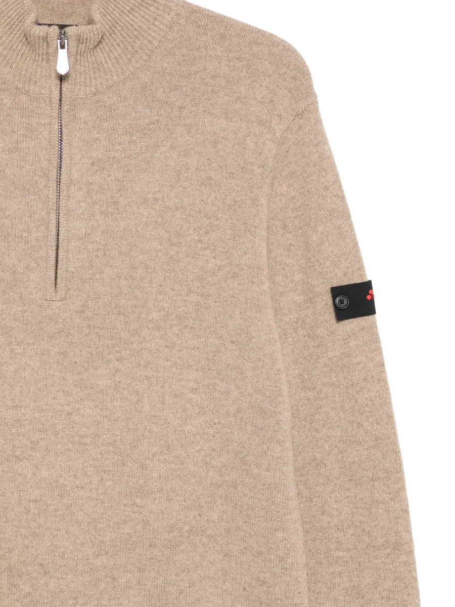 Trebe half-zip logo-patch sweater 3