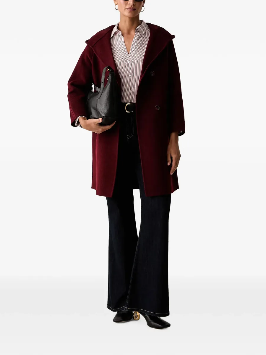 hooded double-breasted coat 2