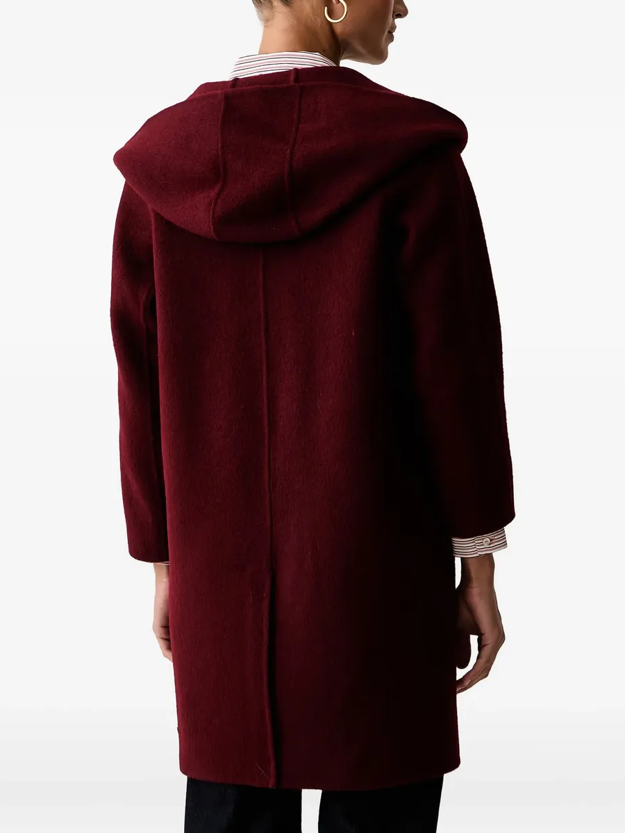 hooded double-breasted coat 3