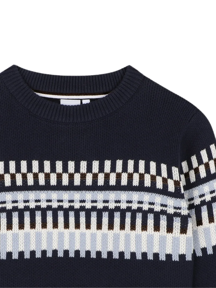 geometric-pattern knitted sweater 3