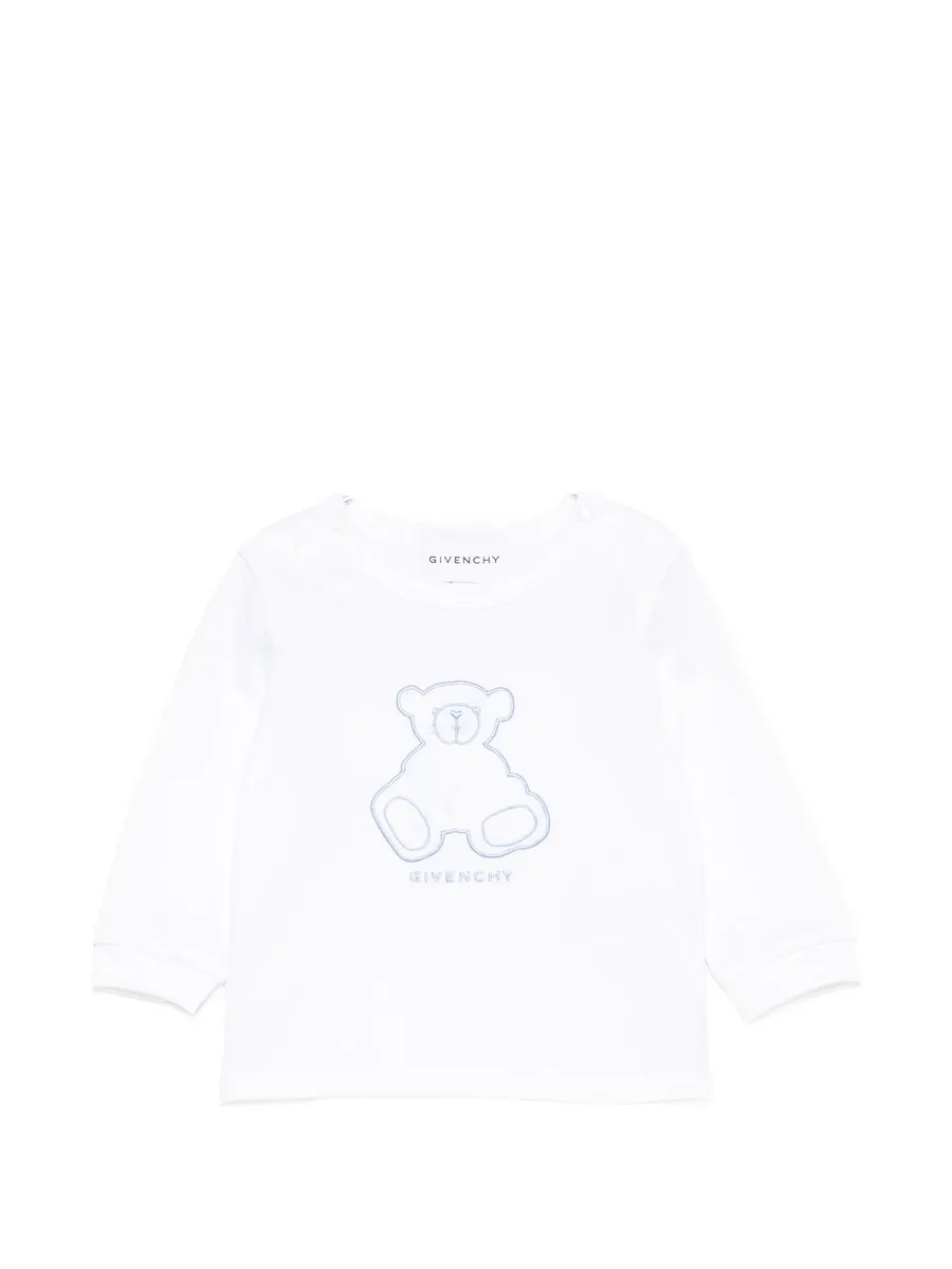 herringbone-pattern dungarees and T-shirt set 3