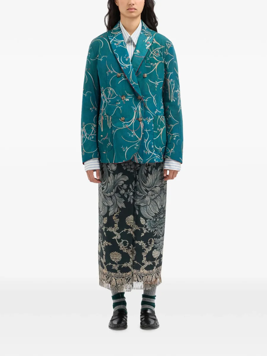 Integra floral-print double-breasted blazer 2
