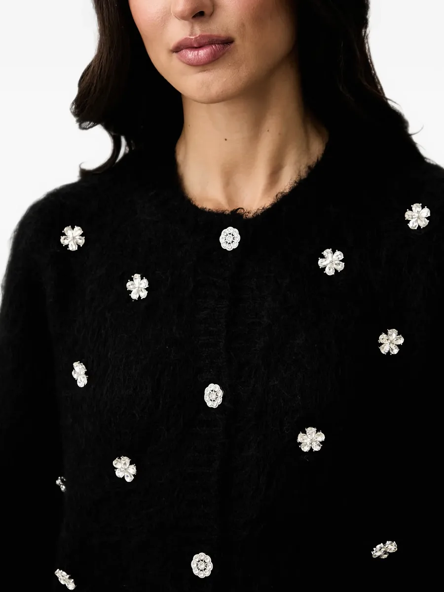 crystal-embellished fluffy cardigan 4