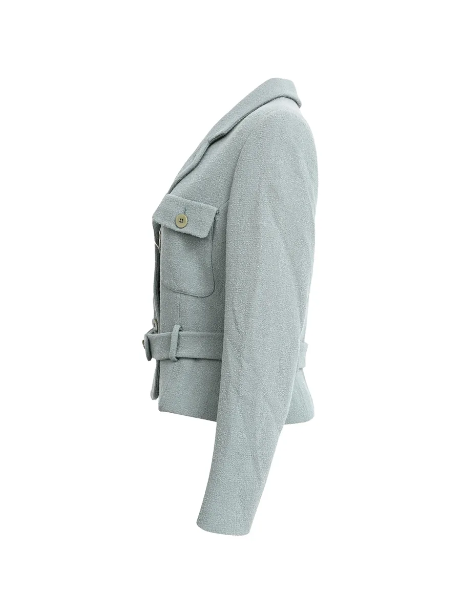 Belted cropped blazer 3