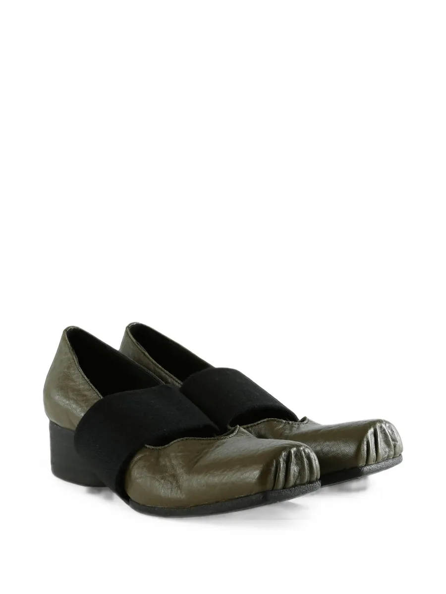 elasticated-strap square-toe ballet flats 2