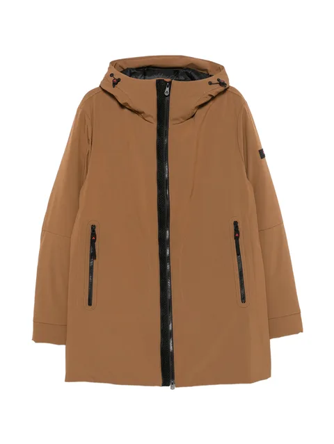 hooded zip-up coat