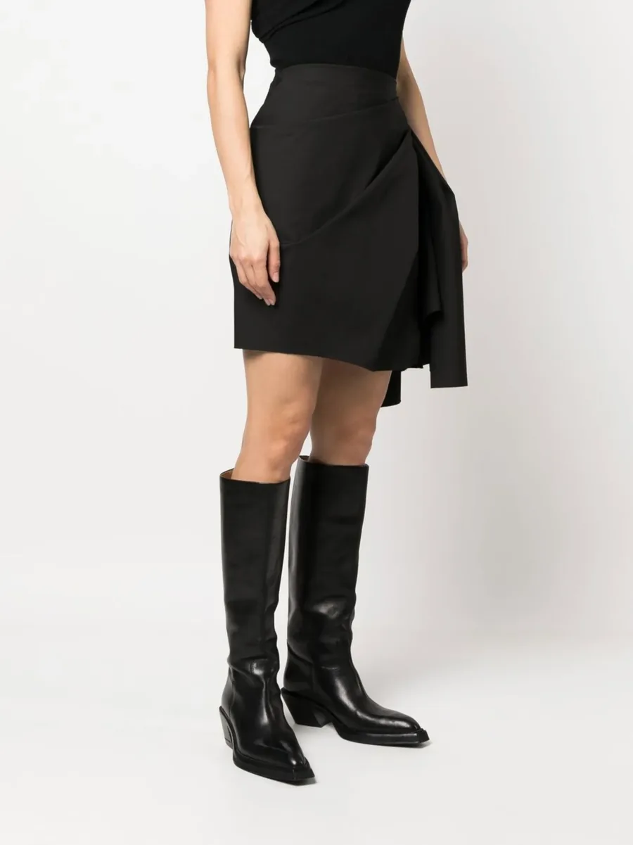 draped cotton mini skirt 6