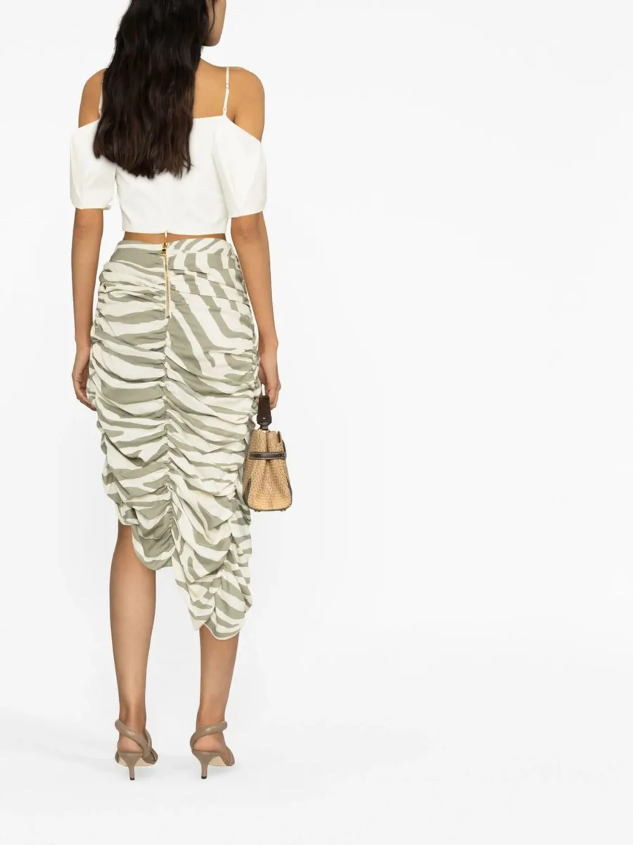 zebra-print midi skirt 7