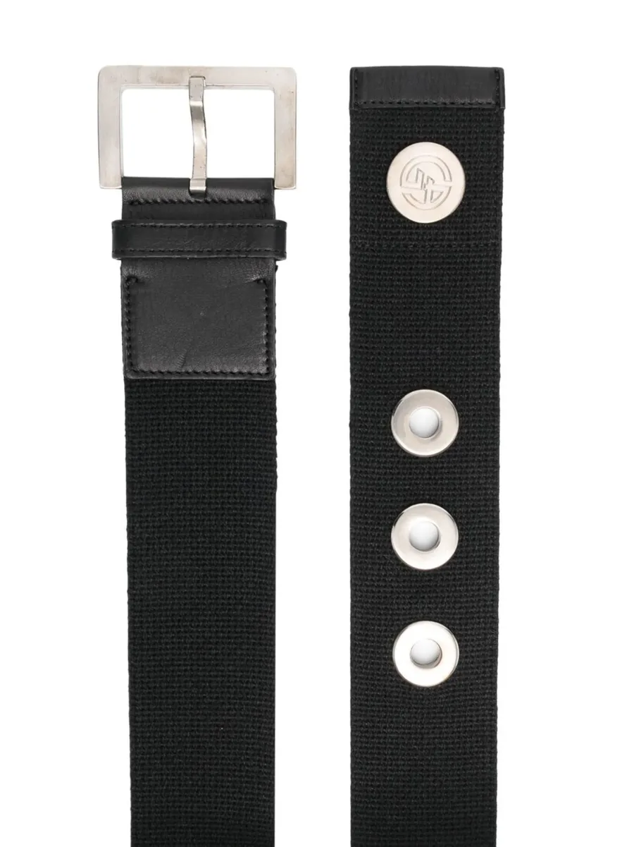 2000s squared-buckle cotton belt 4