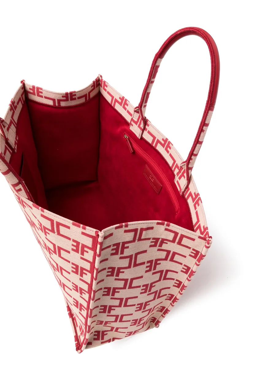 large monogram-jacquard tote bag 10