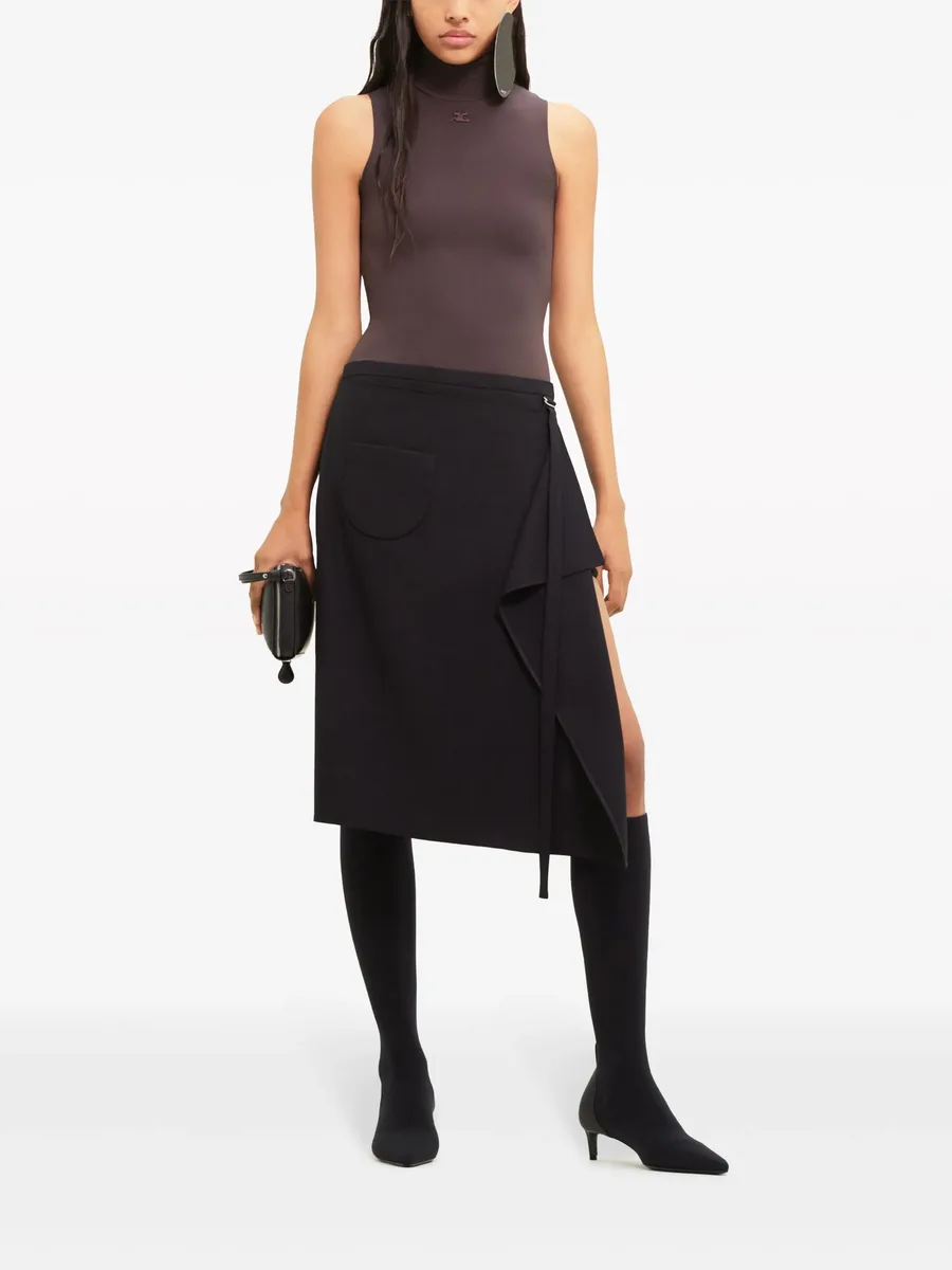 tailored folded midi skirt 3