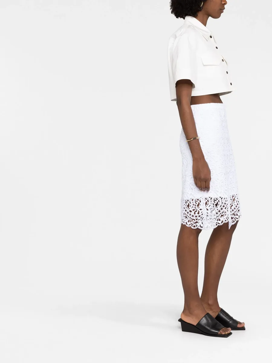 lace high-waisted midi skirt 8