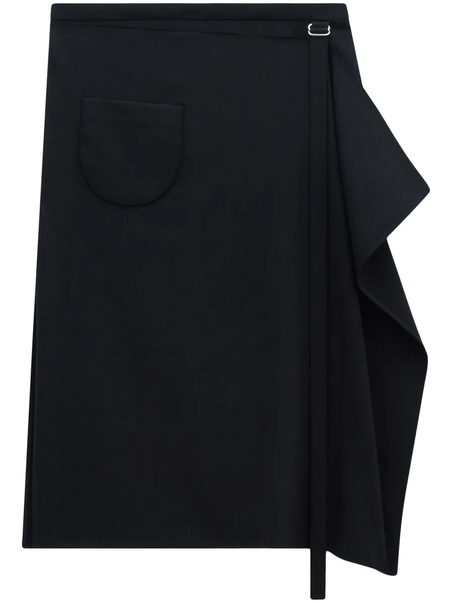 tailored folded midi skirt 1