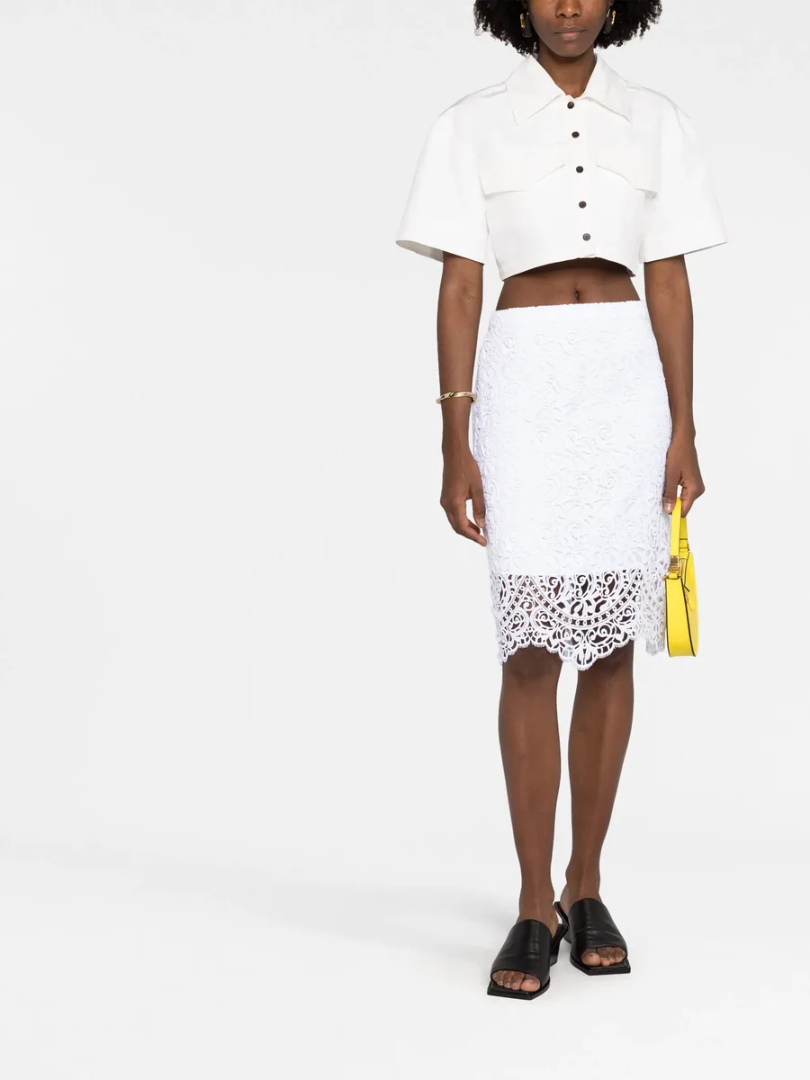 lace high-waisted midi skirt 3