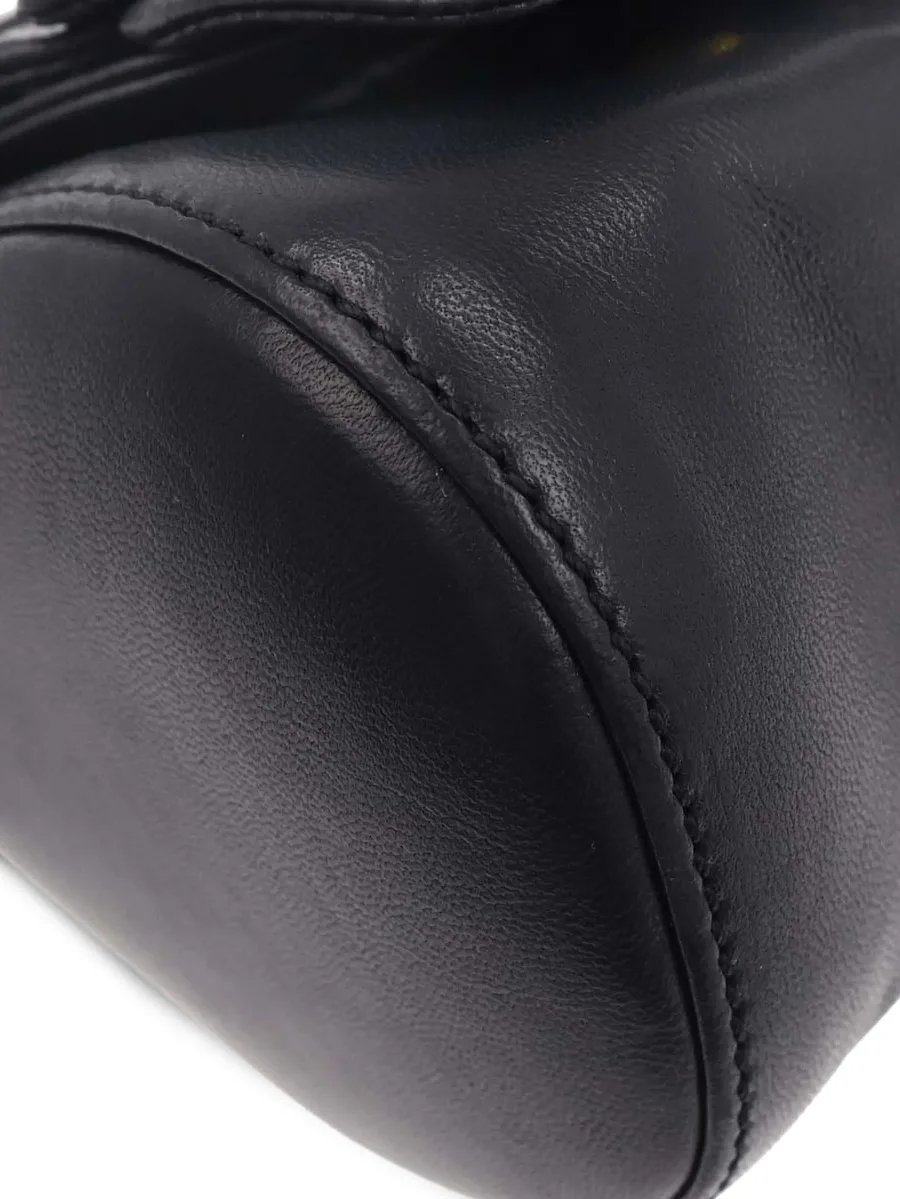 1990-2000s flower-detail leather tote bag 5