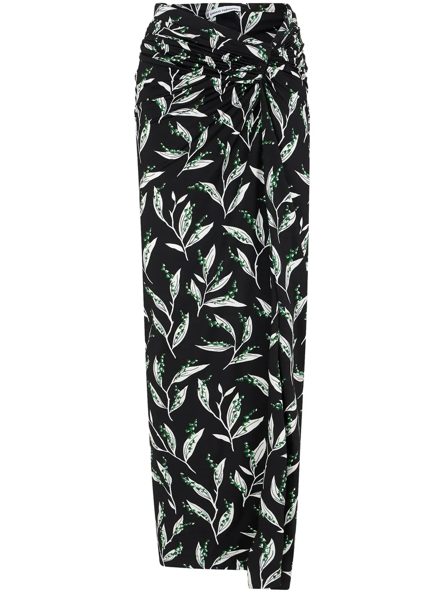 graphic-print high-waist maxi skirt 2